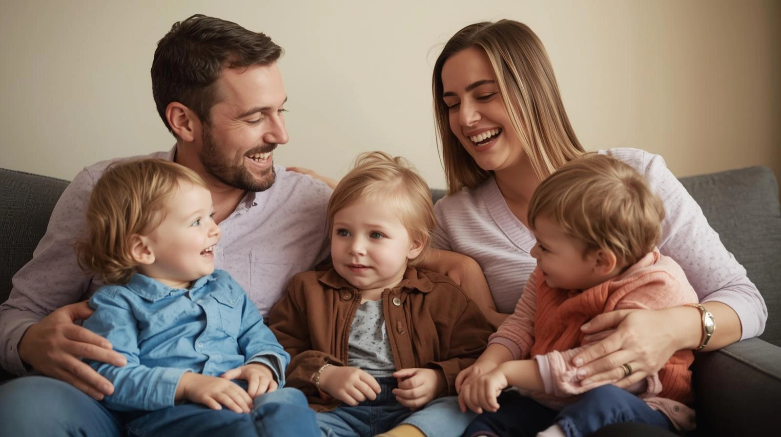 parents playing with children